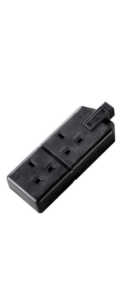 Estensione 2 G 1 M 13 A sovracorrente USB-nero Masterplug-SRGDU 41PB2-MP 