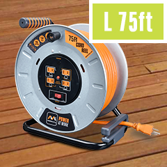Rent a Masterplug 100-foot Large Metal Open Extension Reel 4-Outlet at